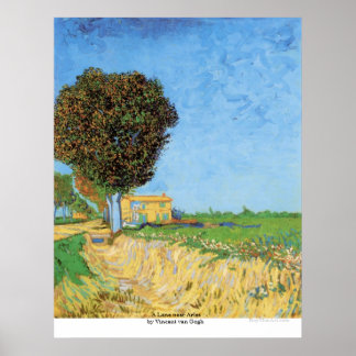 A Lane near Arles by Vincent van Gogh Poster
