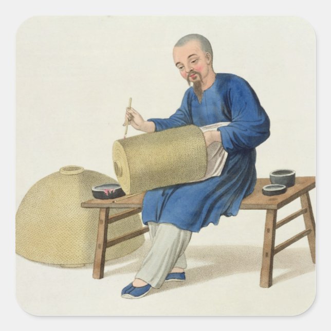 A Lantern Painter, plate 20 from 'The Costume of C Square Sticker (Front)