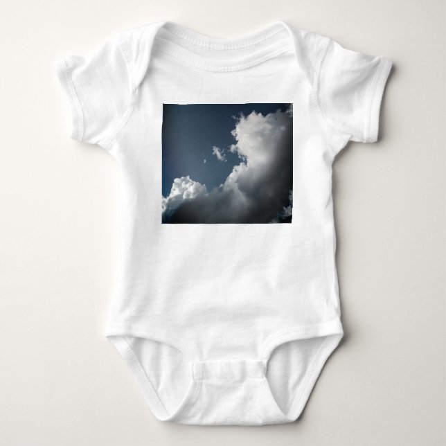 A large cloud baby bodysuit (Front)