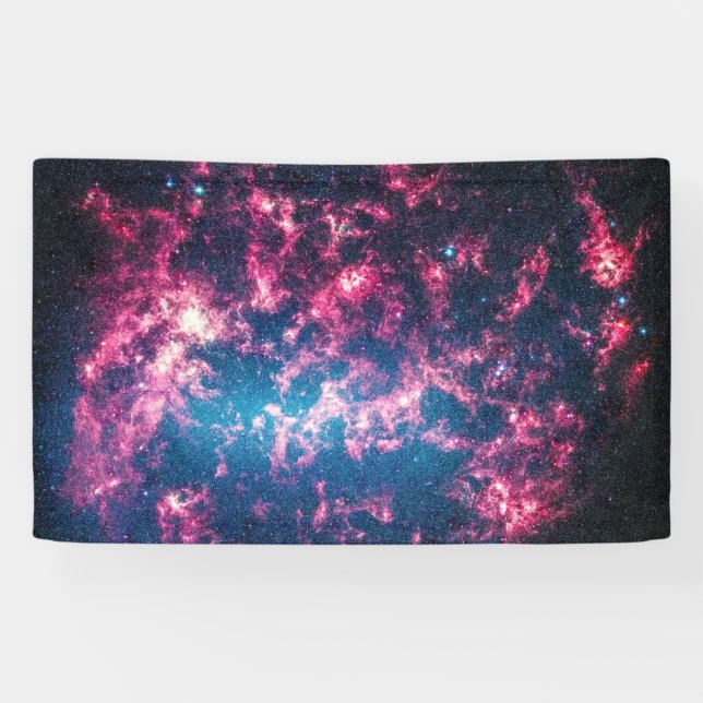 A Large Magellanic Cloud Galaxy Cosmic Space Banner (Horizontal)