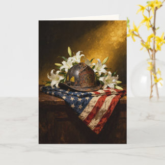 "A Last Salute, Given in Silence" Sympathy Card