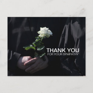 A Last White Rose Postcard