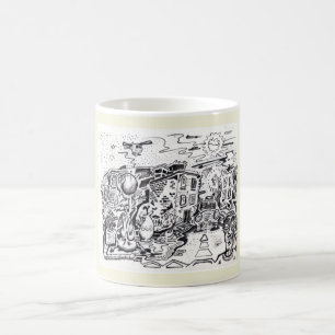 A late-night walk home coffee mug