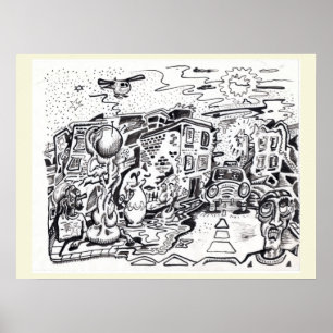 A late-night walk home poster