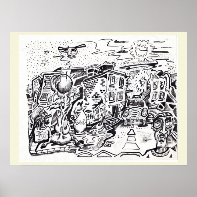 A late-night walk home poster (Front)