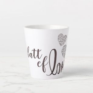 A Lattef Love Valentines Floating Artsy Hearts  Latte Mug