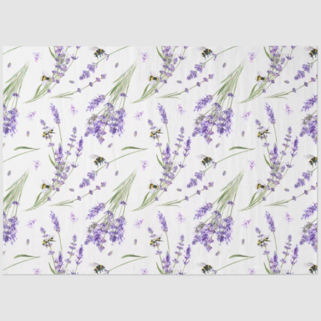 A Lavender Watercolor Series Design 5 Tissue Paper (Front)