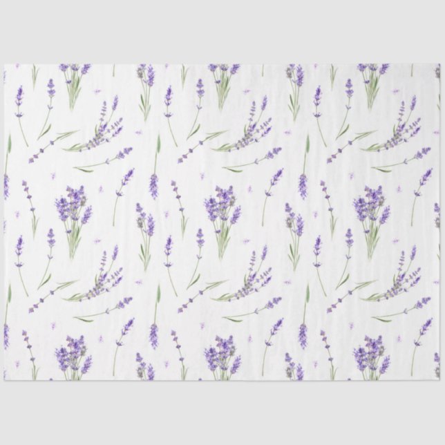 A Lavender Watercolor Series Design 7 Tissue Paper (Front)