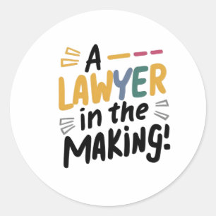 A lawyer in the Making  Classic Round Sticker