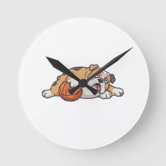 A lazy dog round clock