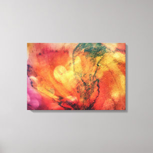 A Leaf In The Wood Autumn Art Abstract Canvas Print