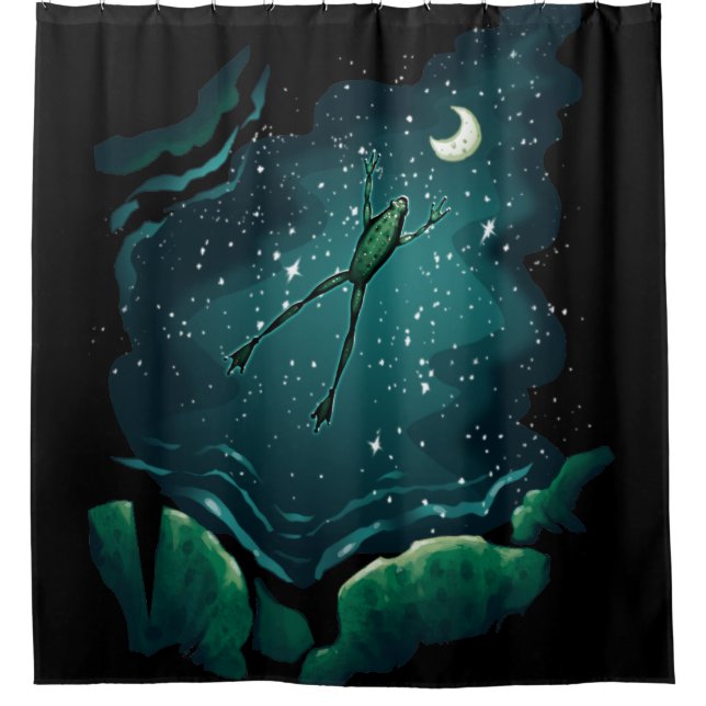 A Leap Over the Moon Shower Curtain (Front)