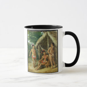 A Leeward Islands Carib Family outside a Hut, c.17 Mug