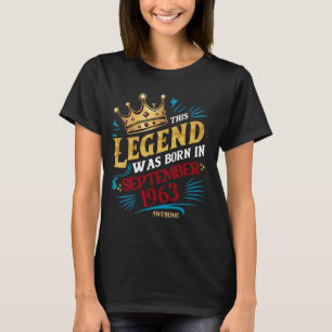 A Legend Was Born In September 1963 Awesome Man Bi T-Shirt
