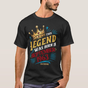 A Legend Was Born In September 1963 Awesome Man Bi T-Shirt
