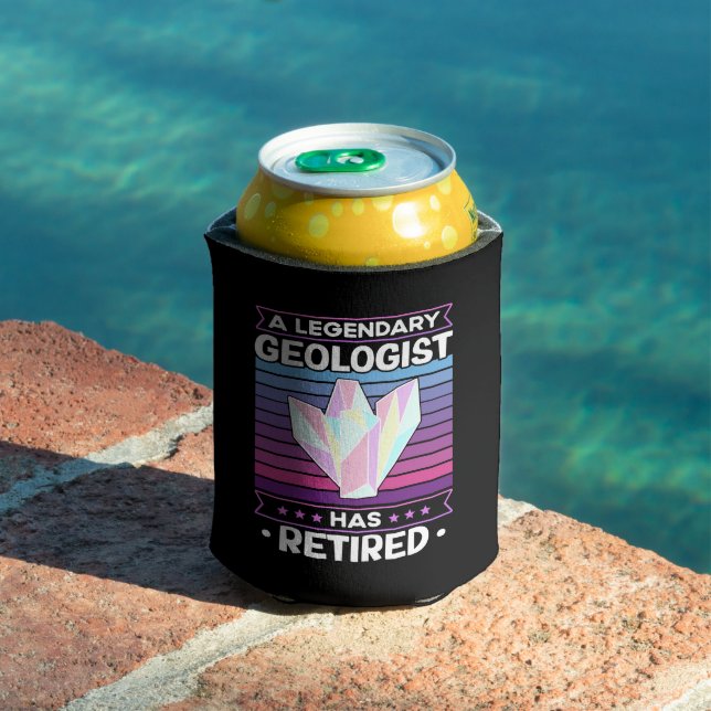 A Legendary Geologist Has Retired Geology Funny Can Cooler (In Situ Pool)