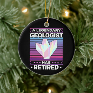 A Legendary Geologist Has Retired Geology Funny Ceramic Tree Decoration