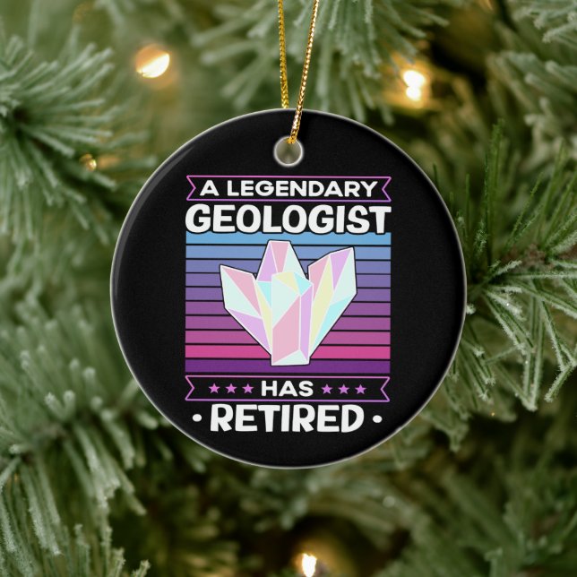 A Legendary Geologist Has Retired Geology Funny Ceramic Tree Decoration (Tree)