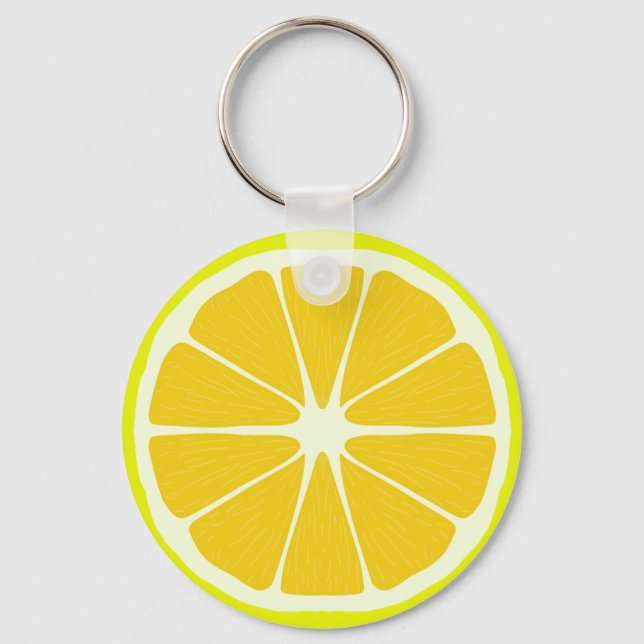 A lemon slice - Citrus fruit ! Key Ring (Front)