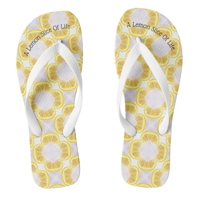 A Lemon Slice Of Life Flip Flops (Footbed)