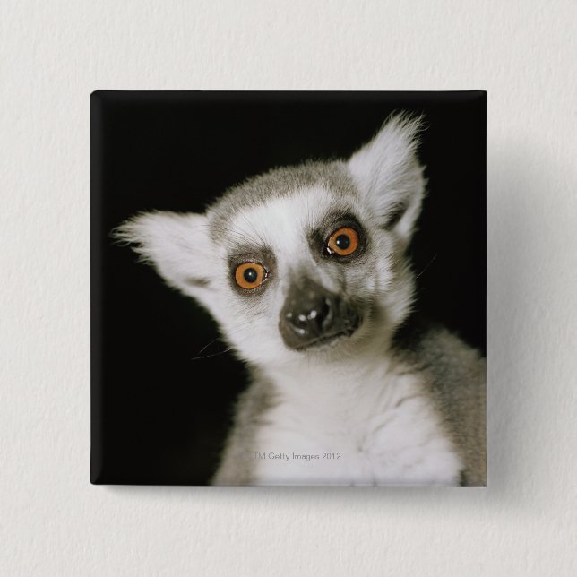 A lemur. 15 cm square badge (Front)