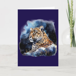 A Leopard at Night Card #1