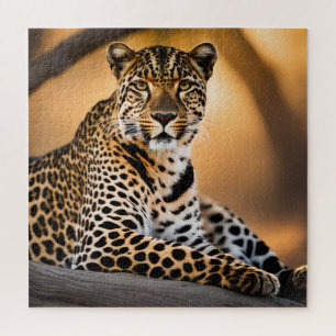 A Leopard Basking in the Sun Jigsaw Puzzle