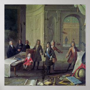 A Lesson being given to the Young Louis XV Poster