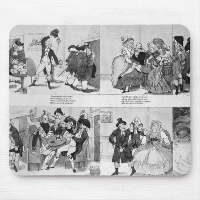 A Lesson for Spendthrifts by Dr. Johnson, 1794 Mouse Mat (Front)