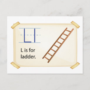 A letter L for ladder Postcard