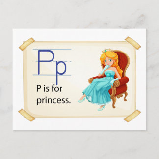 A letter P for princess Postcard