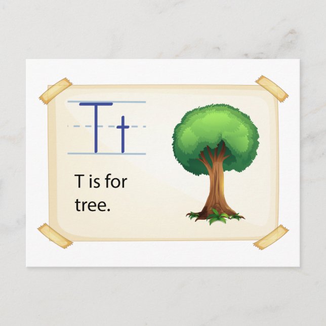 A letter T for tree Postcard (Front)