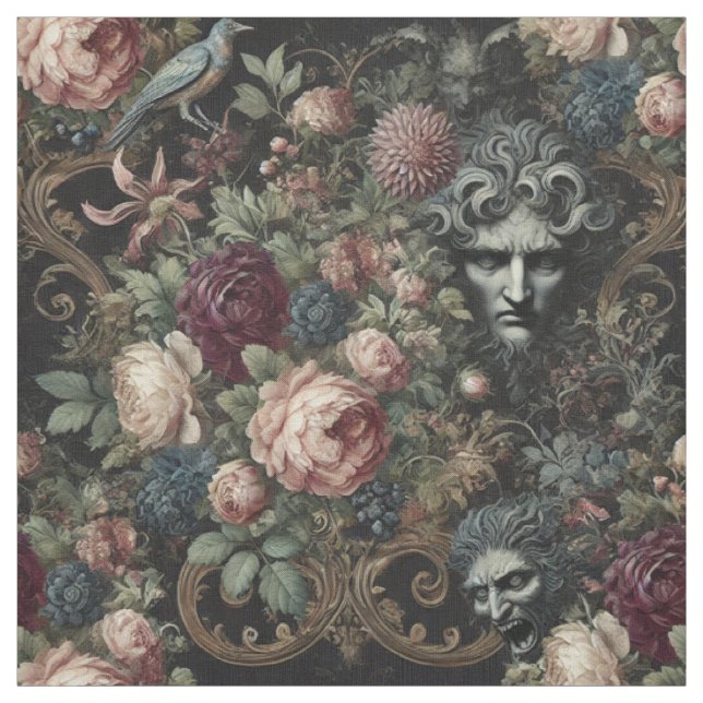 A Letter to Lunacy – Gothic Statement Tile Fabric (Swatch)