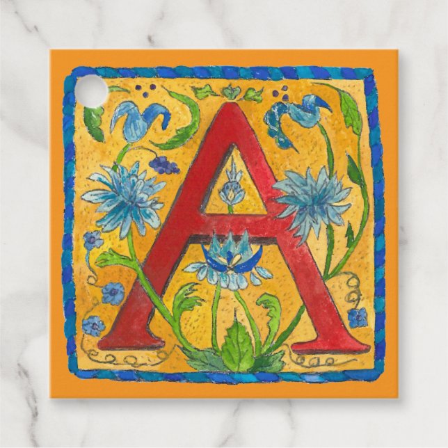 A Letter Tote Bag Favour Tags (Front)