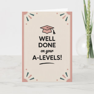 A-Level success Congratulations Cards Graduation 