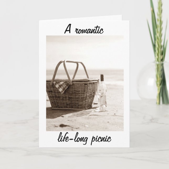 A LIFE-LONG ROMANTIC PICNIC TO MY GROOM CARD (Front)