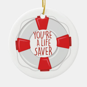 A Life Saver Ceramic Tree Decoration