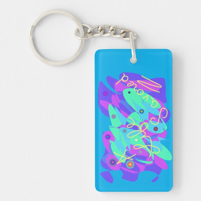 A Life Savoured! 🌸 Key Ring (Front)
