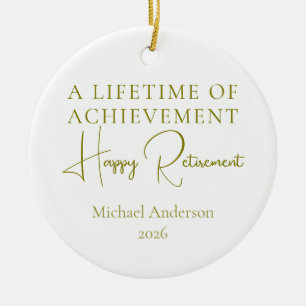 A Lifetime of Achievement Elegant Retirement Gift Ceramic Tree Decoration