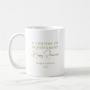 A Lifetime of Achievement Elegant Retirement Gift Coffee Mug
