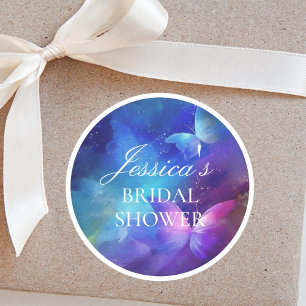 A Lifetime of Butterflies Bridal Shower  Classic Round Sticker