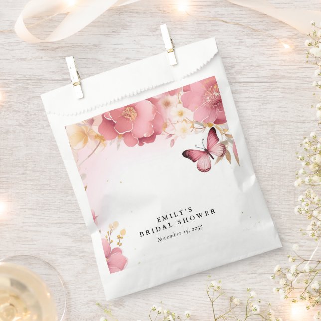 A Lifetime of Butterflies Bridal Shower Favour Bags (Clipped)