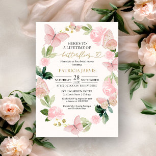 A Lifetime of Butterflies Bridal Shower Invitation
