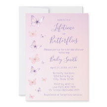 A Lifetime of Butterflies Bridal Shower Invitation