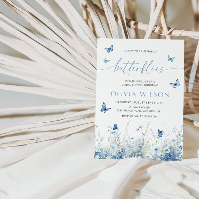 A Lifetime of Butterflies Bridal Shower Party Invitation (Creator Uploaded)