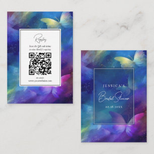 A Lifetime of Butterflies Bridal Shower Registry Enclosure Card