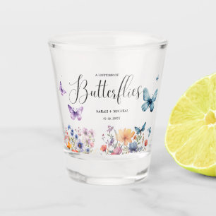 A lifetime of butterflies Bridal Shower Table Shot Glass