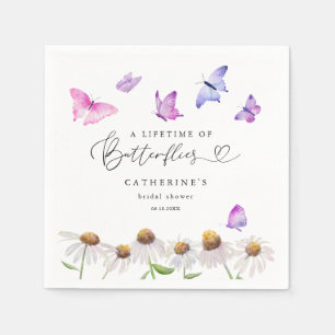 A Lifetime of Butterflies Elegant Bridal Shower  Napkin