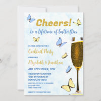 A Lifetime Of Butterflies Wedding Cocktail Party