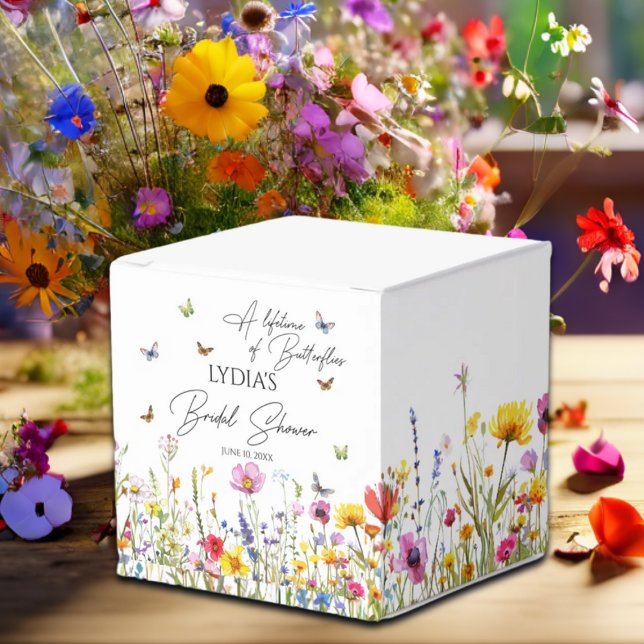 A Lifetime of Butterflies Wildflower Bridal Shower Favour Box (Creator Uploaded)